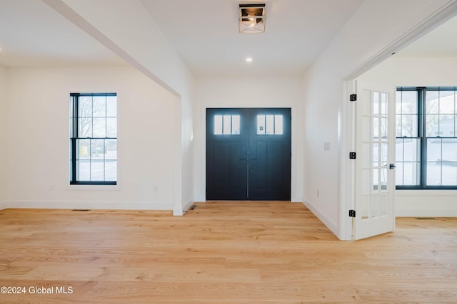 foyer featuring light hardwood / wood-style flooring