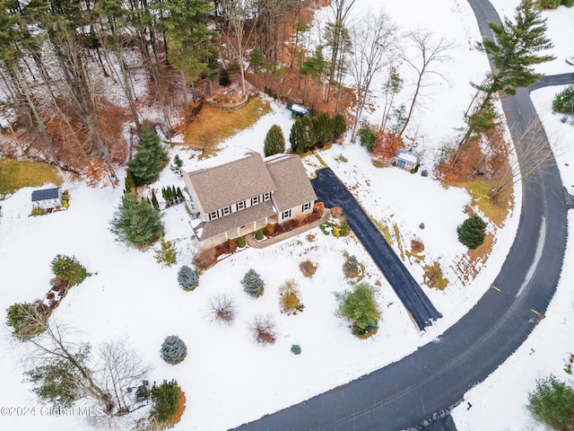 view of snowy aerial view