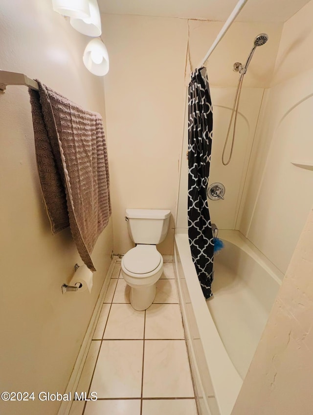 bathroom featuring tile patterned floors and toilet