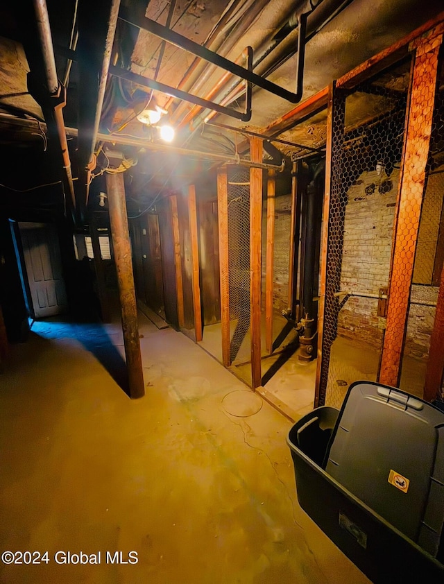 view of basement