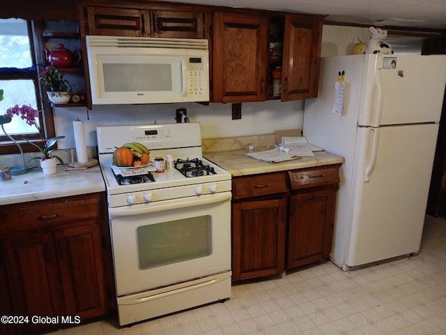 kitchen with white appliances