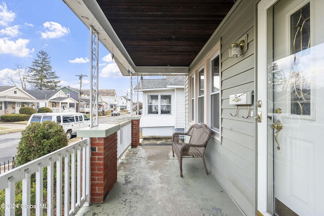 balcony with covered porch