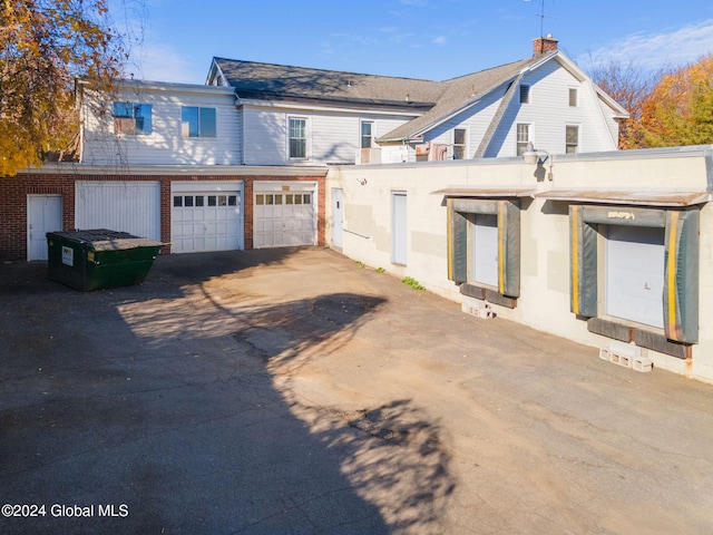 exterior space featuring a garage