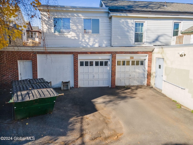 exterior space featuring a garage