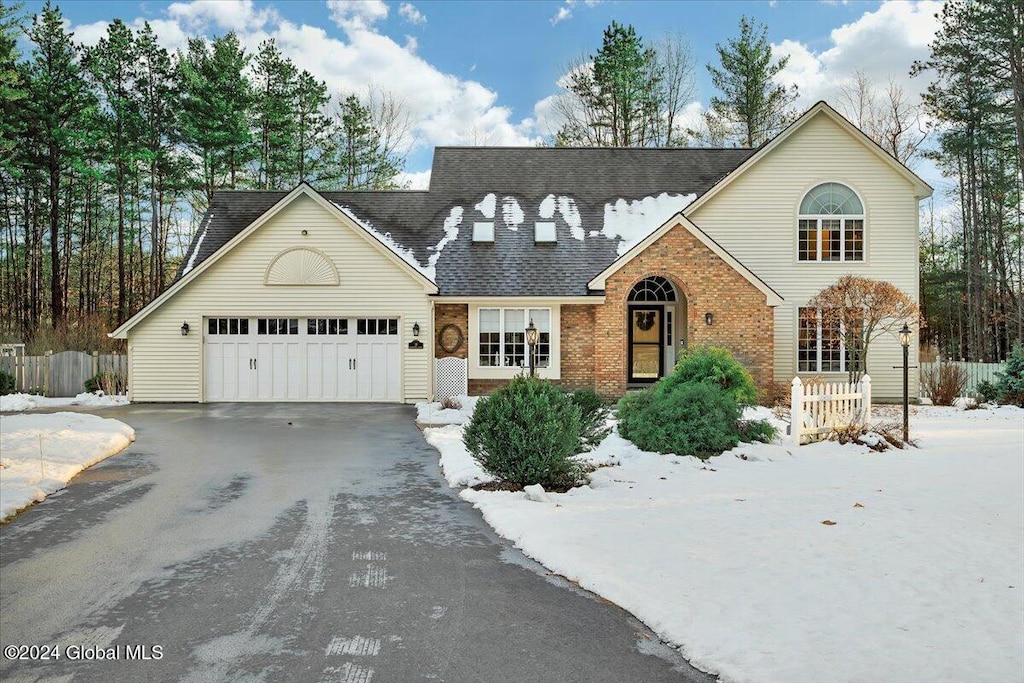 view of property with a garage