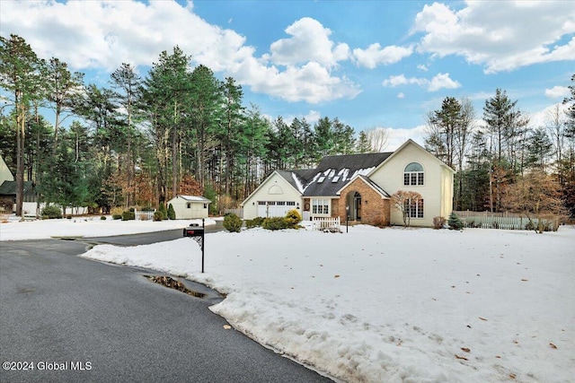 view of front of house featuring a garage