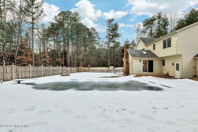 view of snowy yard