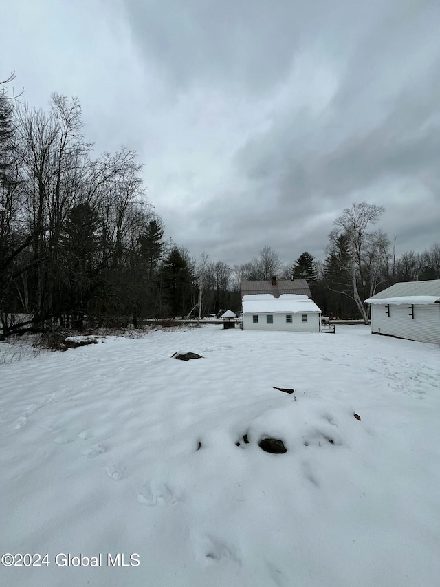 view of snowy yard