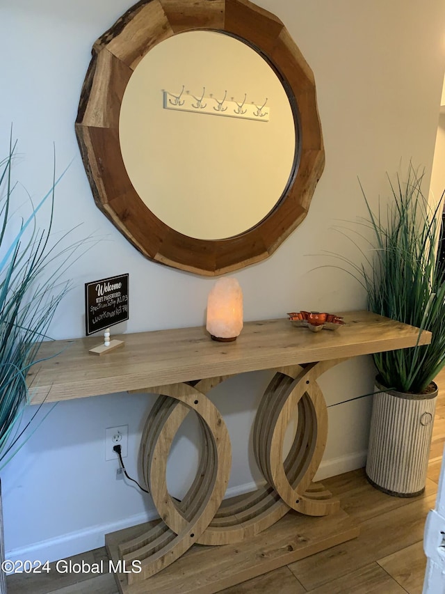 room details featuring hardwood / wood-style flooring