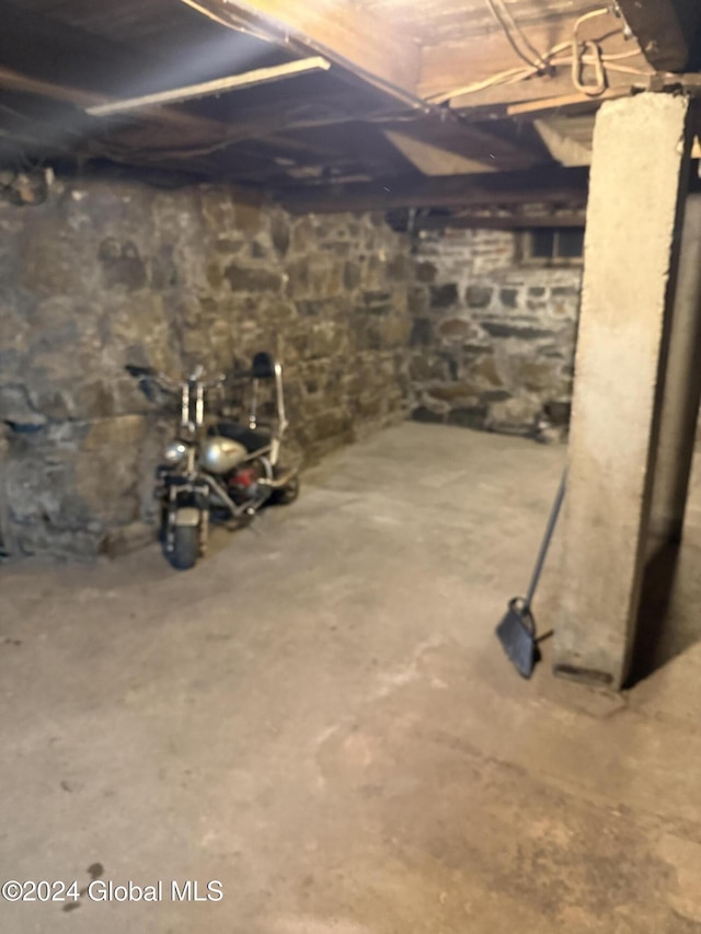 view of basement