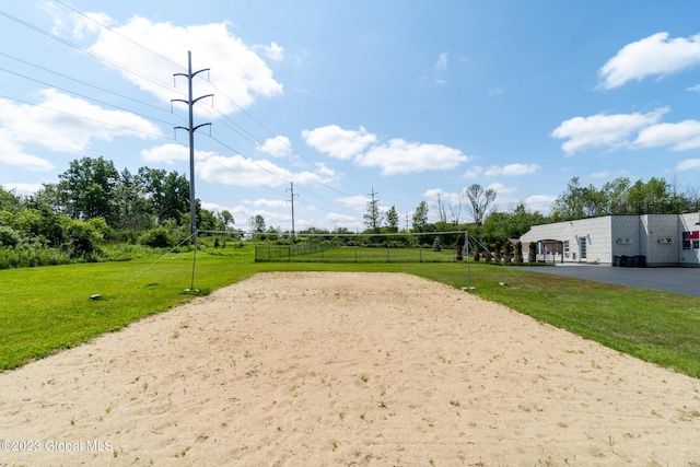 view of community with a lawn