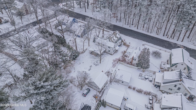 view of snowy aerial view