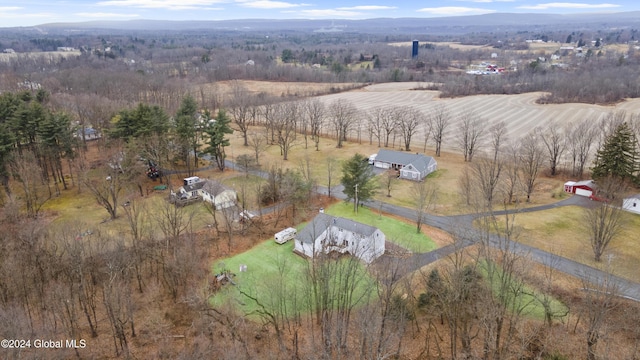 drone / aerial view featuring a rural view