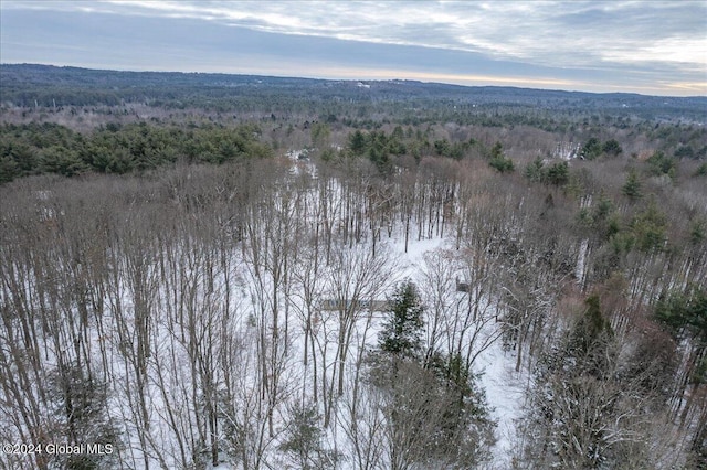 view of aerial view at dusk