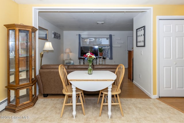 dining area featuring light hardwood / wood-style flooring