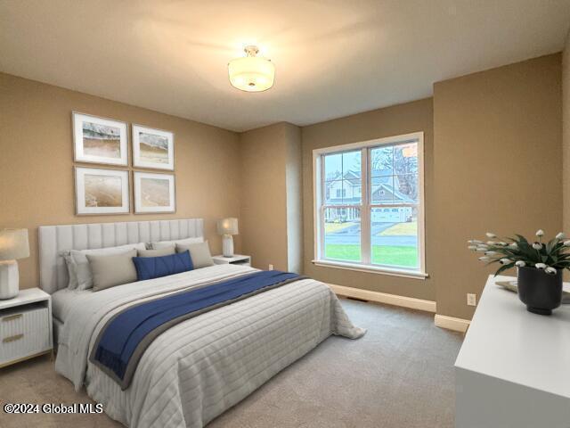 bedroom with carpet flooring