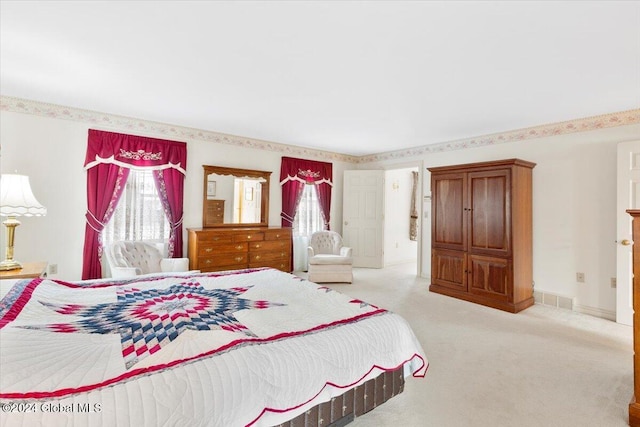 view of carpeted bedroom