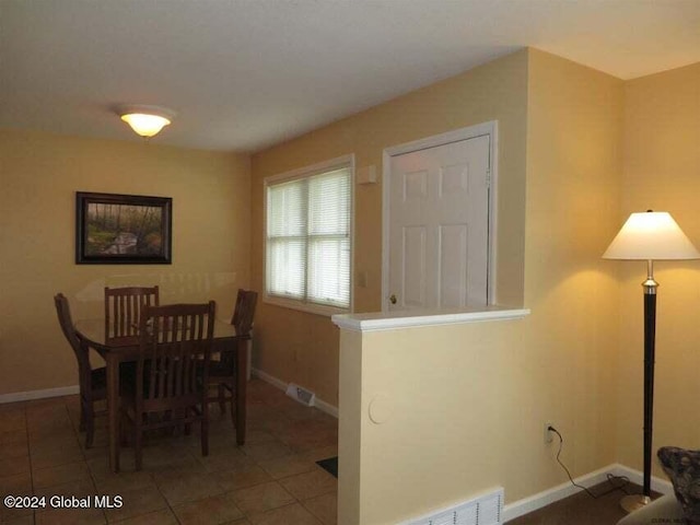 view of tiled dining room