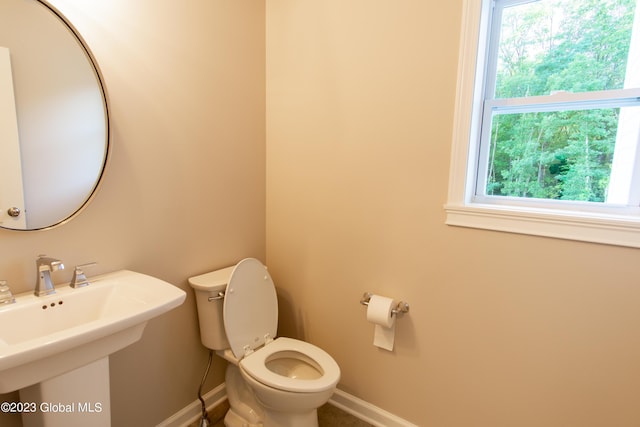 bathroom featuring sink and toilet