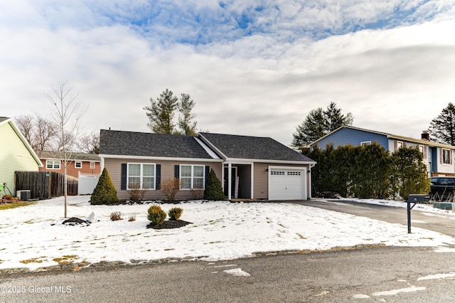 view of front facade featuring a garage