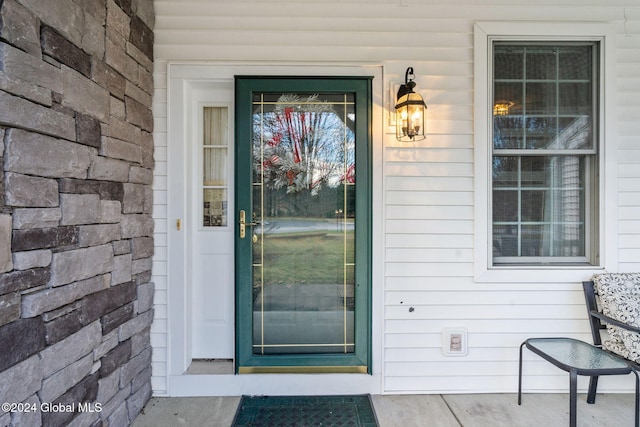 view of doorway to property