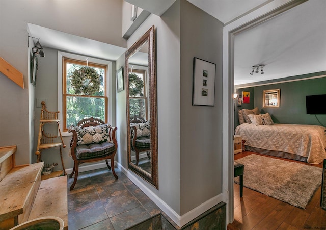 interior space featuring dark hardwood / wood-style floors