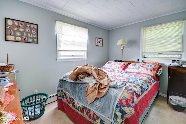292 N Main St, Northville, NY 12134 - bedroom with crown molding, carpet flooring, and baseboard heating