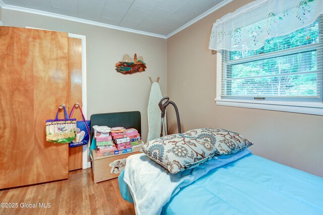 292 N Main St, Northville, NY 12134 - bedroom featuring wood finished floors and crown molding