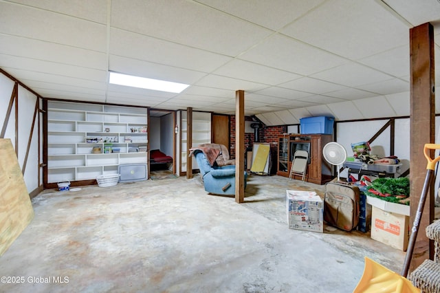 292 N Main St, Northville, NY 12134 - finished basement with a paneled ceiling