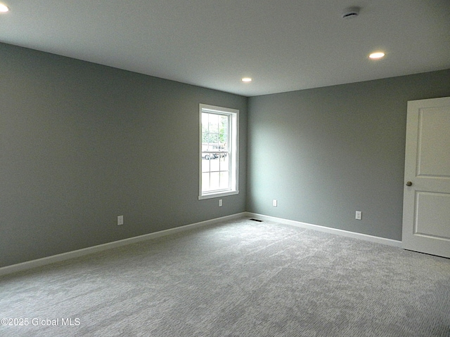 71 Bluebird Rd, Moreau, NY 12803 - carpeted spare room featuring recessed lighting and a smoke detector