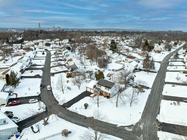 view of snowy aerial view