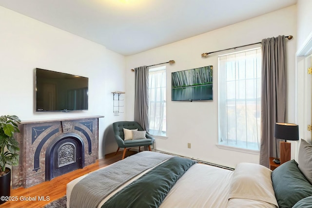 bedroom featuring wood-type flooring