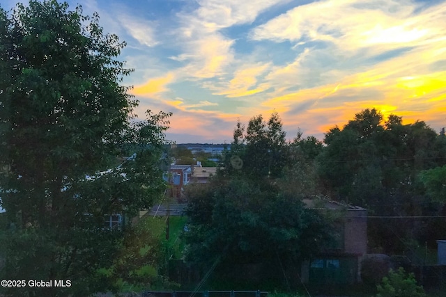 view of nature at dusk