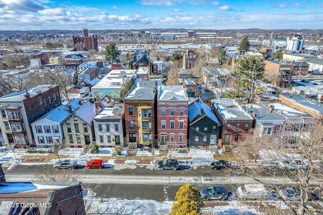 view of snowy aerial view