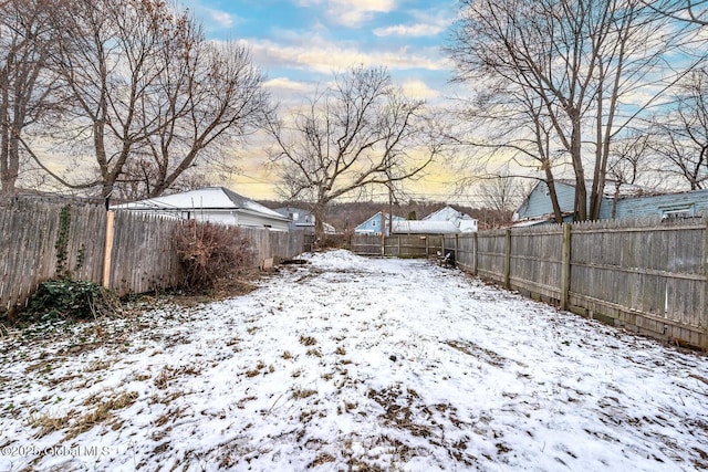 view of snowy yard