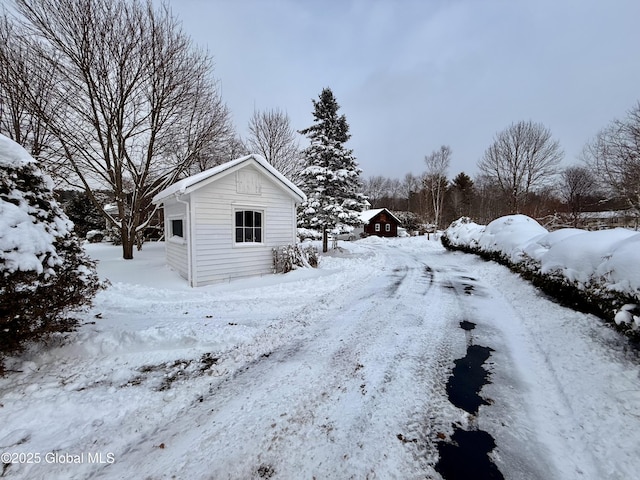 view of snowy yard