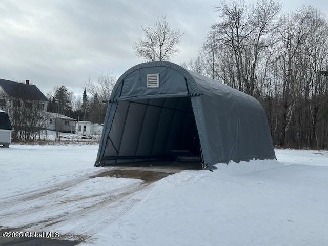 view of snow covered structure