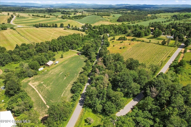 bird's eye view featuring a rural view