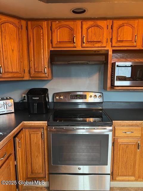 kitchen with appliances with stainless steel finishes