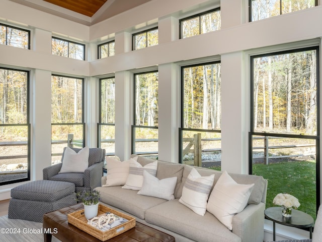 sunroom with plenty of natural light