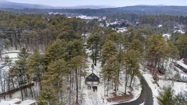 aerial view featuring a mountain view