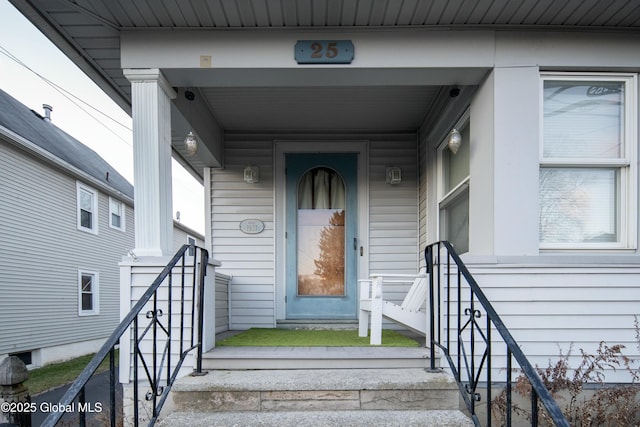 view of doorway to property