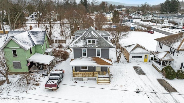 view of snowy aerial view