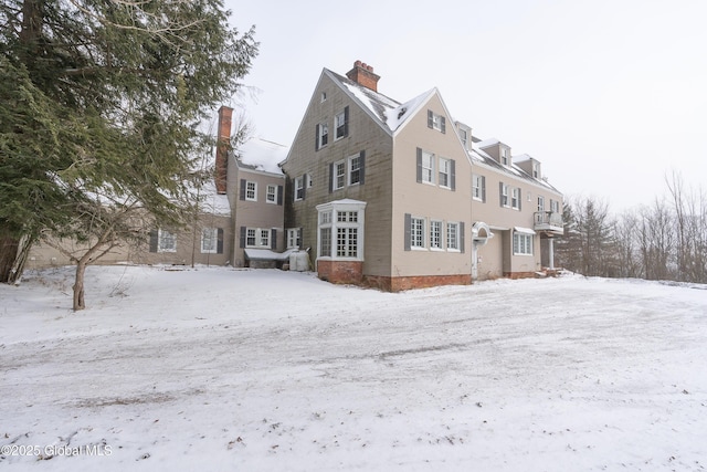 view of snowy exterior