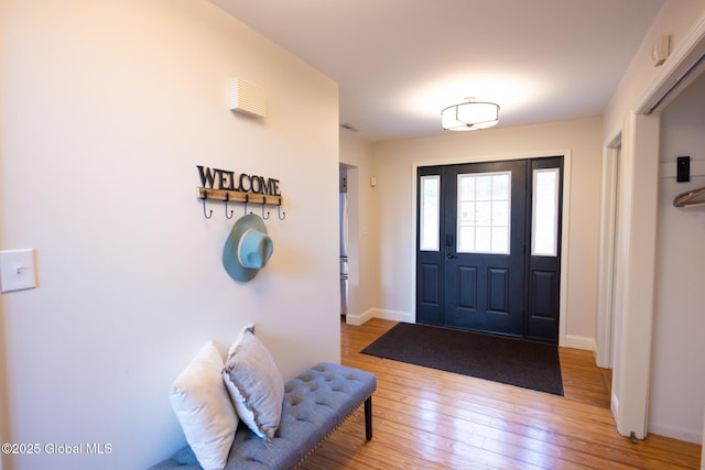 entryway featuring hardwood / wood-style floors