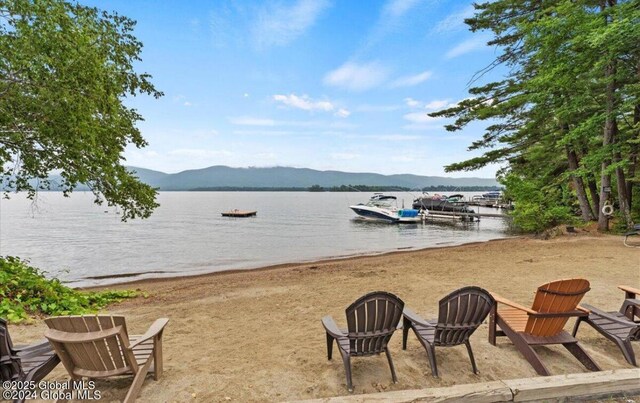 44 Carriage Hill Rd, Lake George, NY 12824 - view of water feature featuring a mountain view and a dock