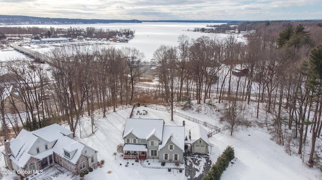 view of snowy aerial view