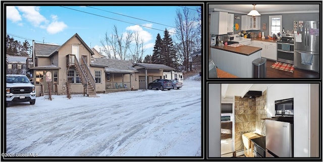 exterior space with stainless steel appliances