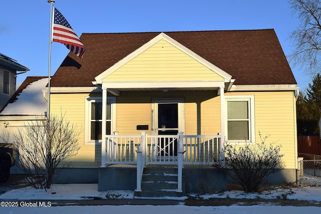 view of front of home with a porch