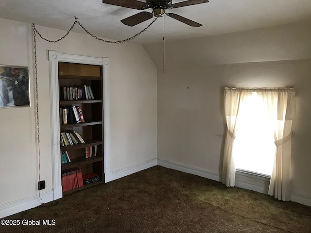 24 4th Ave, Gloversville, NY 12078 - carpeted empty room with ceiling fan, lofted ceiling, and a wealth of natural light